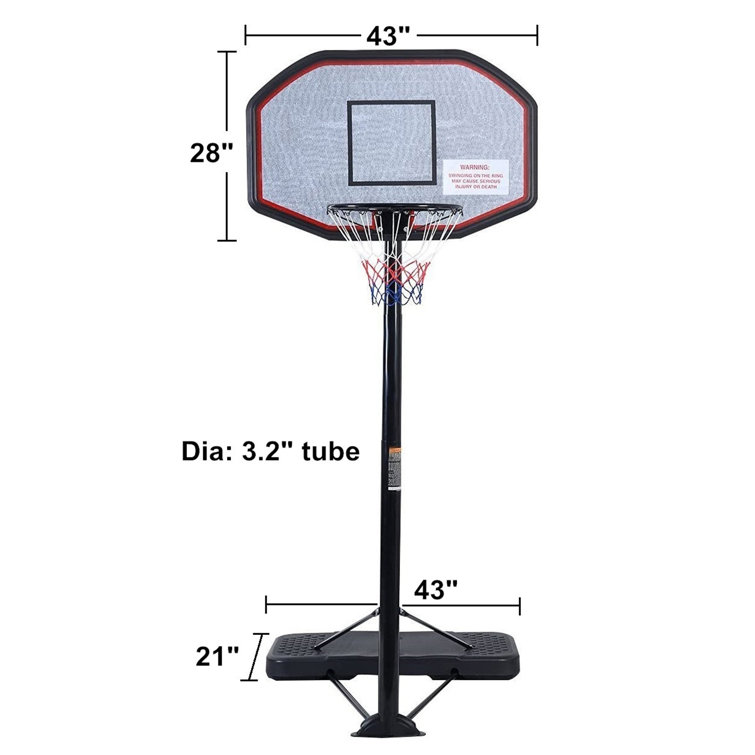 ELEOPTION Adjustable Height Foldable 43'' W Steel Portable FullSize